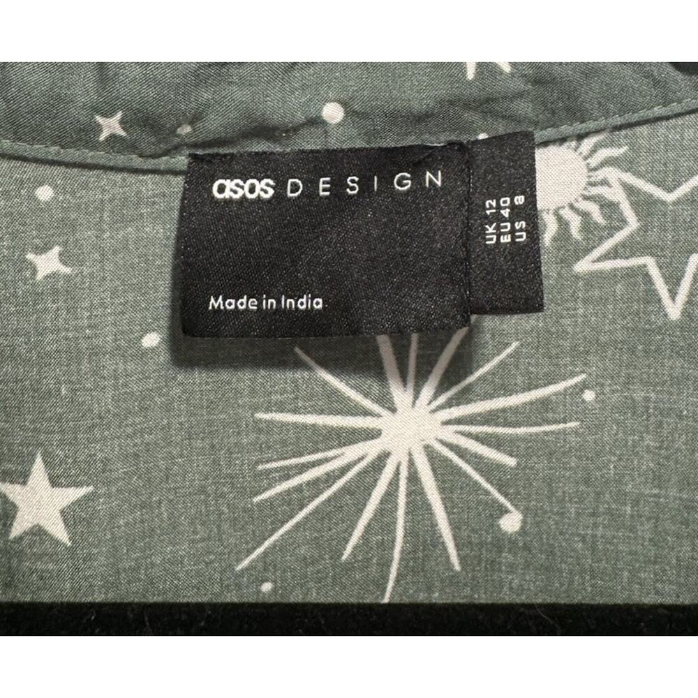 ASOS Design Size US8 Celestial Button Front Top G… - image 3